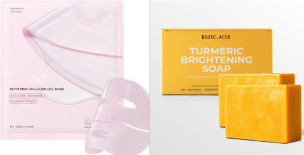 Turmeric Kojic Soap Turmeric Kojic Acid Soap Handmade Skin Products Natural Turmeric Soap Bar Skin Clean Dark Spot Remover Moist Bathing Facial Soap