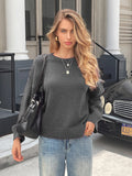Solid Color Long Sleeve Sweaters Women's Clothing