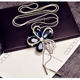 Crystal flower wild pendant necklace