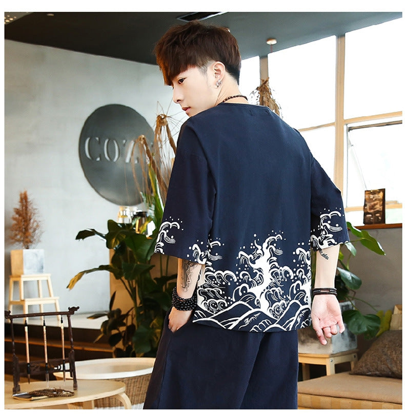 Summer short-sleeved T-shirt suit