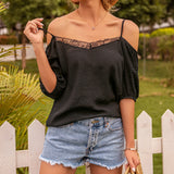 Cross-border Summer Amazon Independent Station New Sexy Camisole Lace Hollow Camisole Top Women