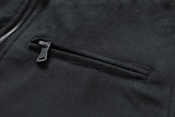 Suede Stand Collar Men's Jacket Double Zipper Pocket Clothing Mens