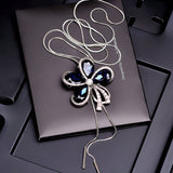 Crystal flower wild pendant necklace