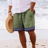 Print Beach Shorts Summer Fashion Loose Drawstring Short Pants Mens Clothing