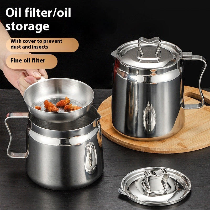 Thickened 304 Stainless Steel Oil Filter Pot
