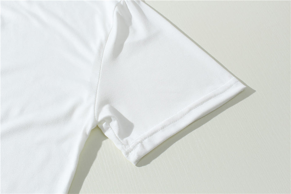 Letter Print Short Shirt Team Clothing European And American Fabrics