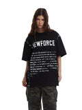 American Vintage Letter Print T-shirt Men And Women