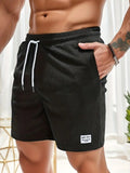 Lace-up Drawstring Shorts Summer Corduroy Sports Short Pants Mens Clothing