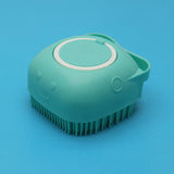 Silicone Dog Bath Massage Gloves Brush Pet Cat Bathroom Cleaning Tool Comb Brush For Dog Can Pour Shampoo Dog Grooming Supplies