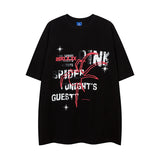 Fashion Spider Letter Print Short-sleeve Men