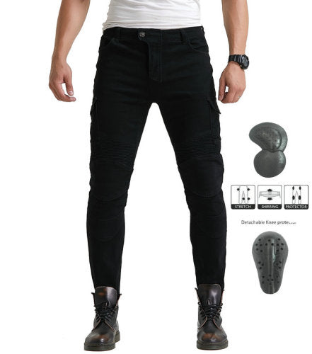 Kevlar Motorcycle Jeans Men And Women High Elastic Racing Pants